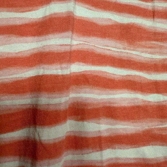 Michael Kors Pink & Coral striped v-neck tank with gold tone hardware large - Picture 5 of 6